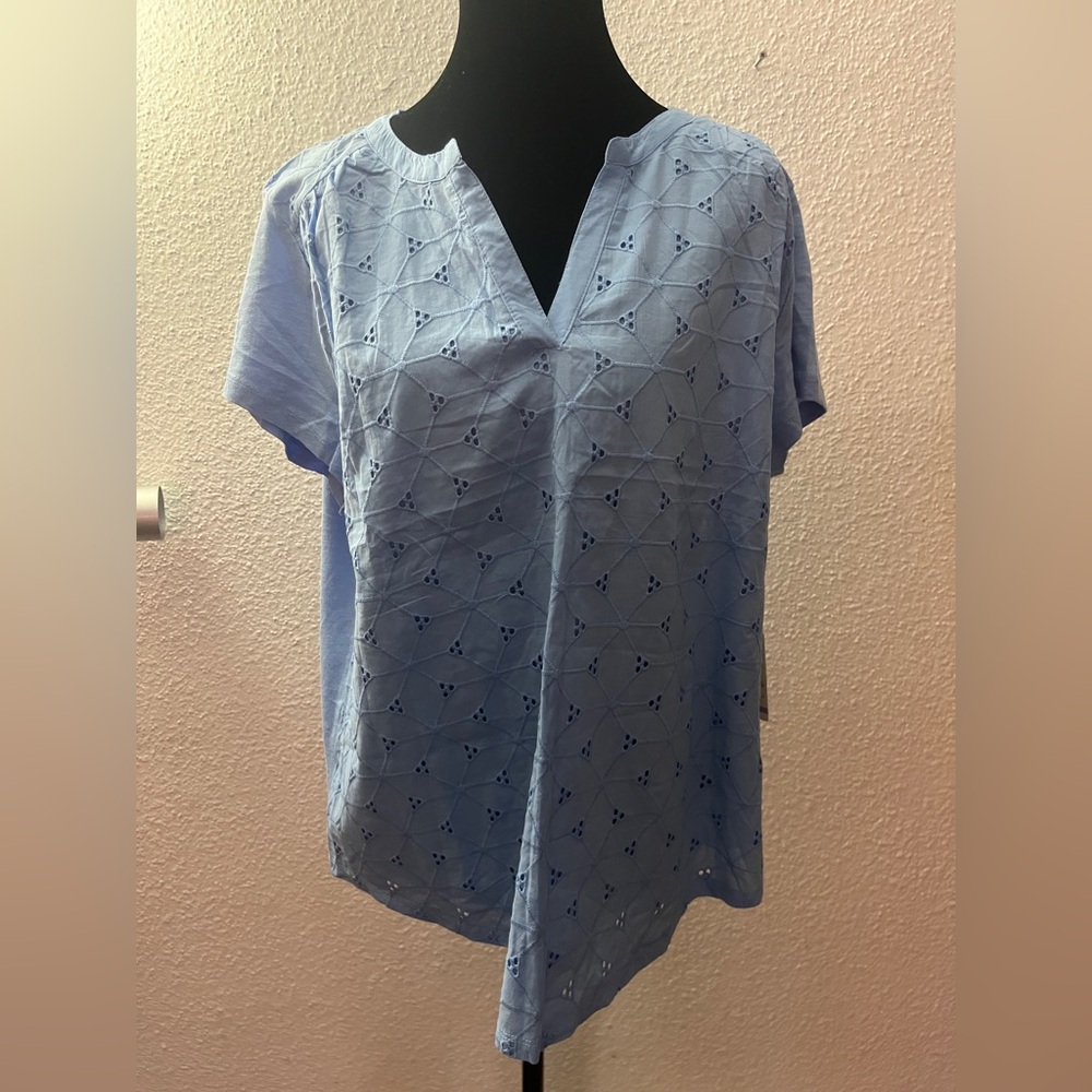 St. John's Bay Light Blue Blouse